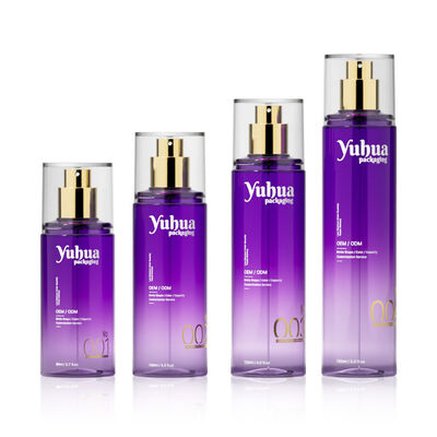 Set di imballaggi cosmetici Bottiglie di plastica con logo personalizzato Silk Screen e stampa a caldo per lozione toner e stoccaggio del siero