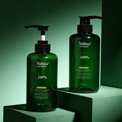 Bottiglie di imballaggio in plastica personalizzabili per cosmetici, compreso il siero di lozione tonico a forma cilindrica e chiusura a vite