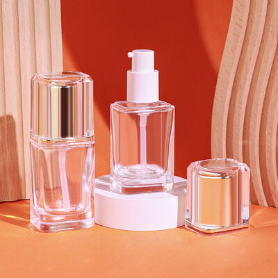 Liquid Foundation Bottiglie di vetro confezionamento cosmetico set con capacità di 30 ml stampa personalizzabile e resistente a perdita design