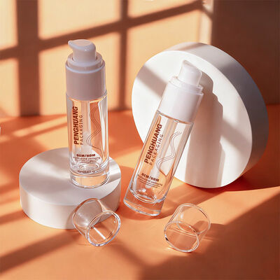 Liquid Foundation Bottiglie di vetro confezionamento cosmetico set con capacità di 30 ml stampa personalizzabile e resistente a perdita design
