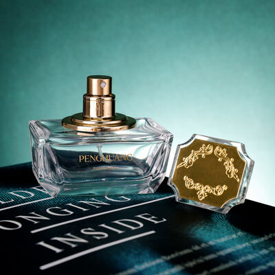 Oem Acceptato bottiglia di siero di olio con gocciolante di bambù frammento d'oro confezioni personalizzabili per oli essenziali cura della pelle cosmetica