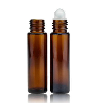 10ml Amber Glass Roll On Bottles con il cappuccio di plastica di alluminio