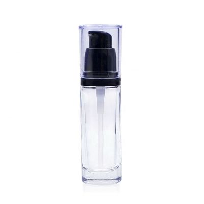 Cosmetici di lusso del giro 30ml che imballano la bottiglia liquida di vetro del fondamento con la pompa di bellezza