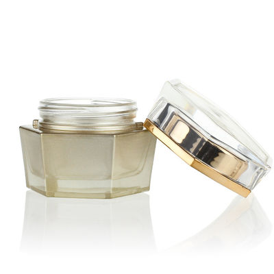 Barattolo cosmetico di lusso 30g che imballa i barattoli di vetro esagonali di Skincare