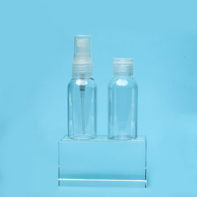 Le bottiglie trasparenti dell'imballaggio di plastica 50ml immergono la pompa con l'ugello sottile