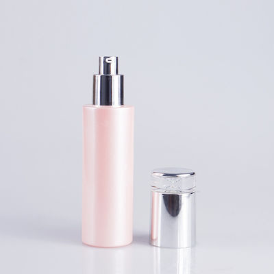 Bottiglia cosmetica di vetro di verniciatura rosa della pompa di 100ml 3.4oz per la lozione di cura di pelle
