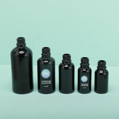 Bottiglia nera di bambù rotonda del contagoccia dell'olio essenziale 5ml