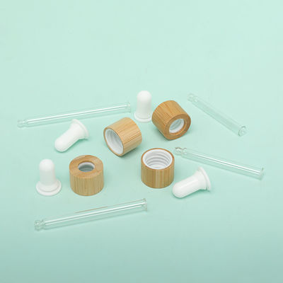 Alluminio di bambù verde della bottiglia del contagoccia dell'olio essenziale e collare di plastica