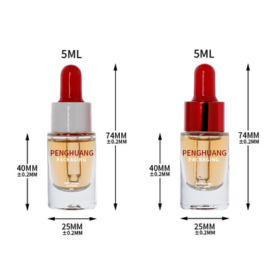 Cura di pelle cosmetica della bottiglia di vetro del giro 5ml di olio essenziale del contagoccia all'ingrosso della bottiglia