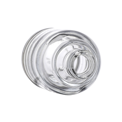 La bottiglia di vetro rotonda del siero 50ml del contagoccia cosmetico ha glassato chiaro 55ml vuoto