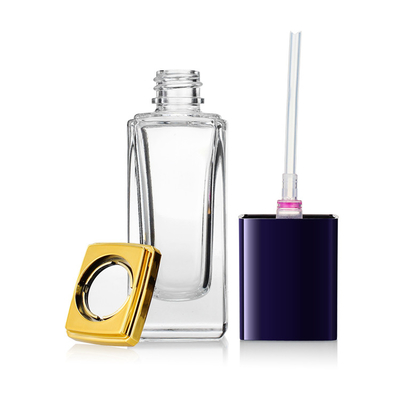 Bottiglia vuota del fondamento del vetro trasparente 30ml del contenitore cosmetico del quadrato per le lozioni F150
