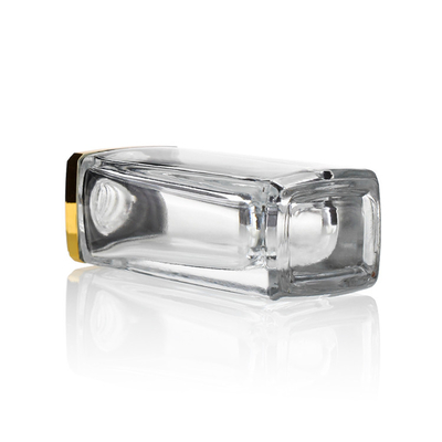 Bottiglia vuota del fondamento del vetro trasparente 30ml del contenitore cosmetico del quadrato per le lozioni F150