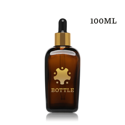 Il contagoccia del siero di cura di pelle imbottiglia le bottiglie di Amber Essential Oils Cosmetic Glass