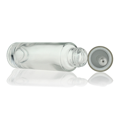 Il siero di vetro cosmetico del fronte del contagoccia imbottiglia la bottiglia rotonda della radura 30ml