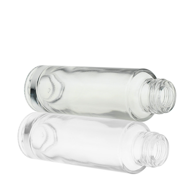 Cosmetic Glass Dropper Face Serum Bottles 30ml Clear Round Bottle