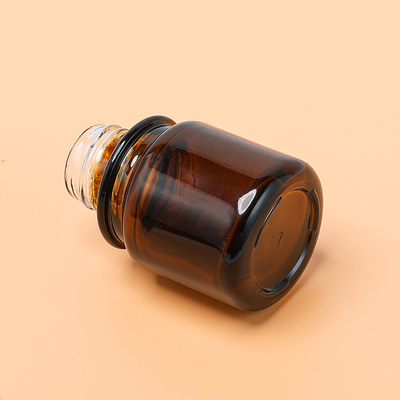 Il fondamento liquido ambrato 30ml imbottiglia la bottiglia di vetro del contagoccia del cilindro