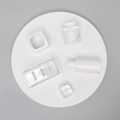 Bottiglia doppia rotonda di plastica 15ml trasparente 30ml 50ml dell'ANIMALE DOMESTICO con la pompa