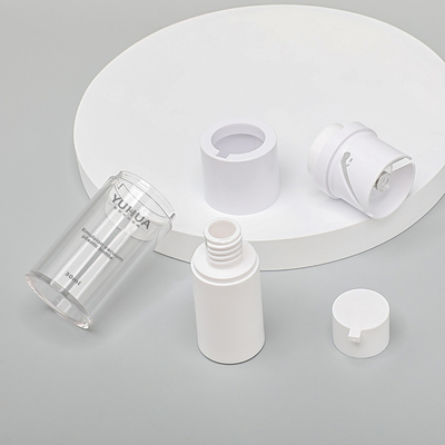 Forma rotonda trasparente di plastica della bottiglia 15ml 30ml 50ml dell'ANIMALE DOMESTICO senz'aria