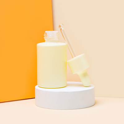 il contagoccia di vetro del siero 30ml imbottiglia con l'imballaggio del fondamento della pompa e del cappuccio di stampa