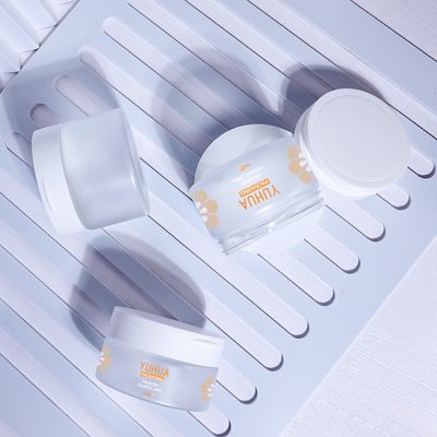 180g Logo personalizzato bocca larga rotonda imballaggio di plastica corpo vassoio con tappo a vite
