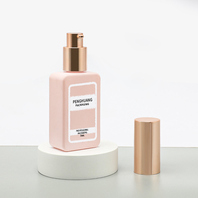 Cura di pelle di vetro del quadrato dell'oro della bottiglia del fondamento della pompa della lozione 35ml d'imballaggio cosmetico