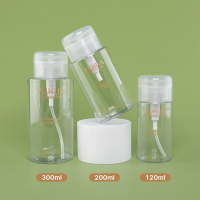 Toner d'imballaggio 12ml 200ml 300ml della pompa di stampa della bottiglia del chiaro dispositivo di rimozione di plastica della bottiglia