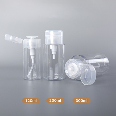 Toner d'imballaggio 12ml 200ml 300ml della pompa di stampa della bottiglia del chiaro dispositivo di rimozione di plastica della bottiglia