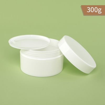 barattolo e cappuccio bianchi a parete semplice di colore del barattolo di plastica di 300g pp con la guarnizione dei pp