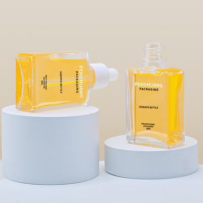 bottiglie di vetro d'imballaggio del siero di forma del quadrato della bottiglia di vetro 30ml con il contagoccia