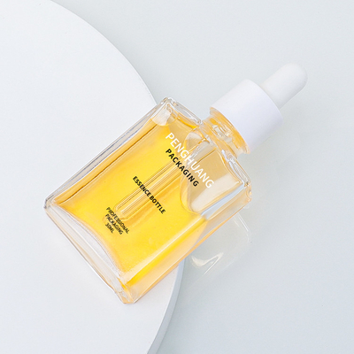 bottiglie di vetro d'imballaggio del siero di forma del quadrato della bottiglia di vetro 30ml con il contagoccia