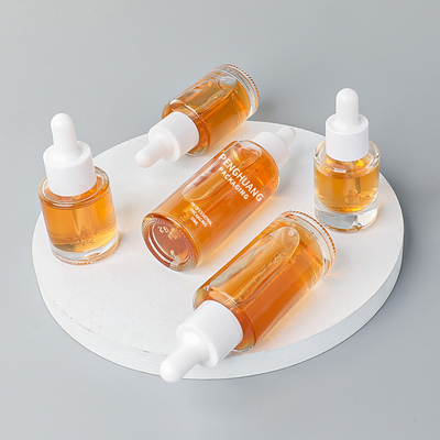 forma rotonda di vetro d'imballaggio dell'olio della bottiglia del contagoccia del siero di 15ml 20ml 30ml 40ml 50ml
