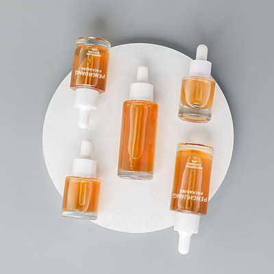 forma rotonda di vetro d'imballaggio dell'olio della bottiglia del contagoccia del siero di 15ml 20ml 30ml 40ml 50ml