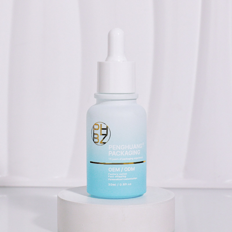 Bottiglie di 1 oz 30ml di vetro per gocciolante di siero con logo per olio per la cura del viso