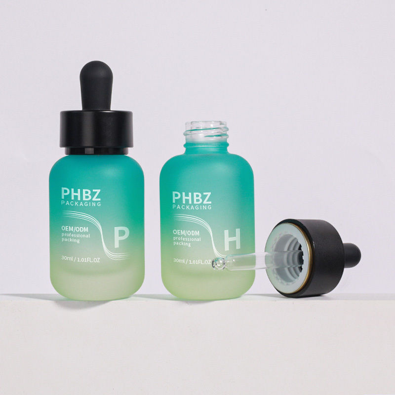 Secondo le esigenze del cliente Serum Bottine gocciolante 30ml Vetro Rotondo Matte Bottine gocciolante Tipo Cappa Durable E Packaging Opzione