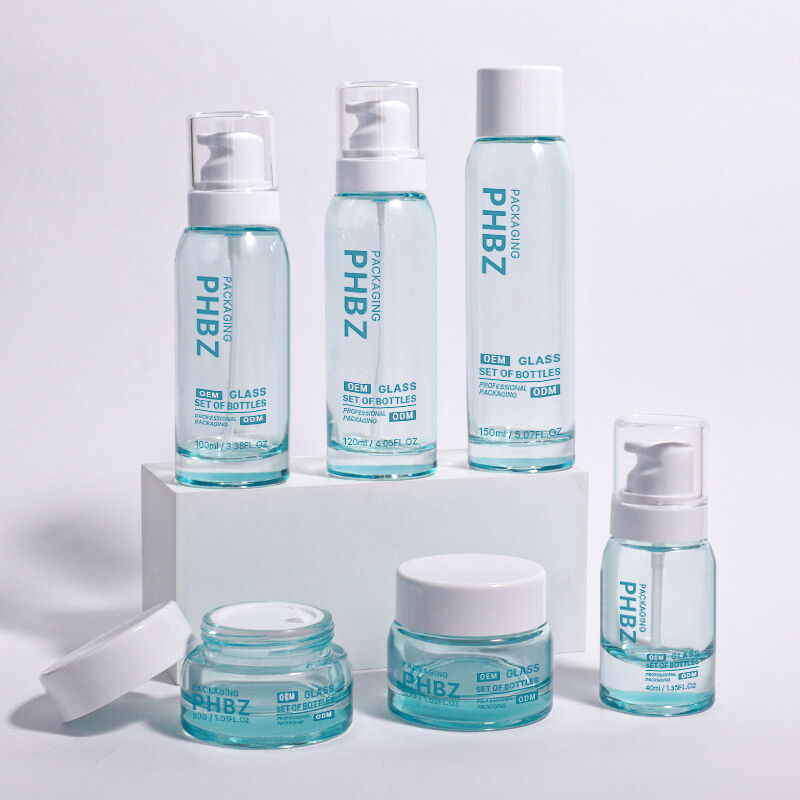 ODM OEM accettato Bottiglia di imballaggio di cosmetici di lusso rotonda adatta a creme di fascia alta sieri e altri prodotti di bellezza essenziali