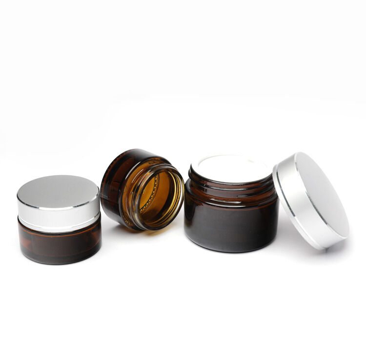 Set di packaging cosmetico in vetro con finitura superficiale serigrafica personalizzabile con logo e colore