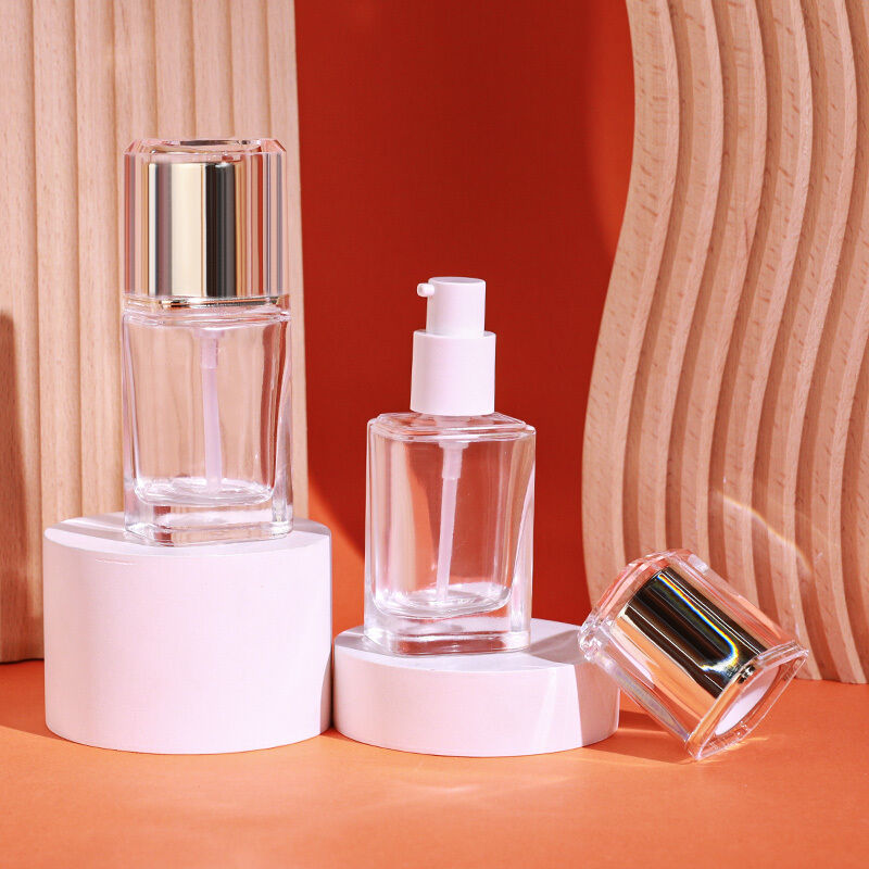 Liquid Foundation Bottiglie di vetro confezionamento cosmetico set con capacità di 30 ml stampa personalizzabile e resistente a perdita design