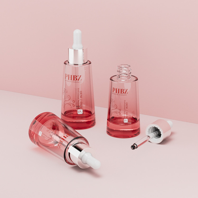 Logo personalizzabile Bottiglia di vetro gocciolante olio 30ml 50ml Serum Bottiglia imballaggio