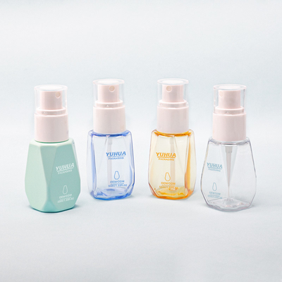 Spray solare trasparente in flacone spray di plastica PET per benefici idratanti