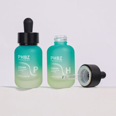 Secondo le esigenze del cliente Serum Bottine gocciolante 30ml Vetro Rotondo Matte Bottine gocciolante Tipo Cappa Durable E Packaging Opzione