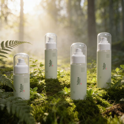 Bottiglie di imballaggio in plastica con logo personalizzato in varie dimensioni con prevenzione delle fuoriuscite per uso cosmetico