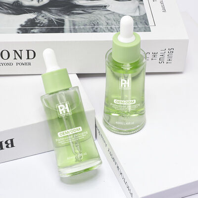 Bottiglie a goccia di siero a prova di perdite a prova d'aria con colore personalizzato e stampa del logo adatte alle applicazioni di imballaggio cosmetico