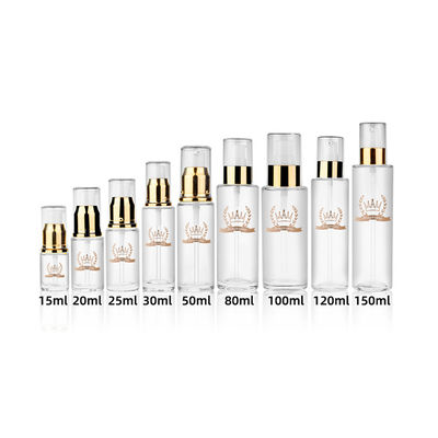 Un buon prezzo. Il chiaro vetro della lozione della pompa dello spruzzatore imbottiglia 15ml 100ml 150ml con il cappuccio in linea