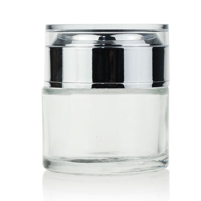 Barattolo cosmetico cosmetico di vetro 50ml del contenitore della chiara crema all'ingrosso di prezzo franco fabbrica