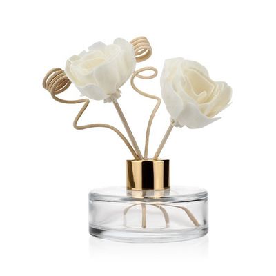 Bastoni di gomma vuoti del rattan del tappo di 95ml Reed Diffuser Glass Bottle With