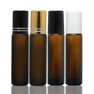 Siero del profumo che imballa Amber Glass Essential Oil Bottle 8ml con il cappuccio della palla di rullo