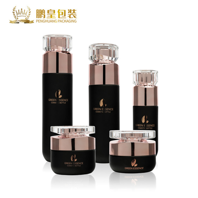 La crema di fronte cosmetica di vetro della bottiglia ha messo la bottiglia di vetro della pompa della lozione di Skincare