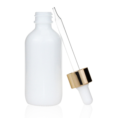 imballaggio bianco vuoto di 60ml Opal Boston Glass Bottle Cosmetic