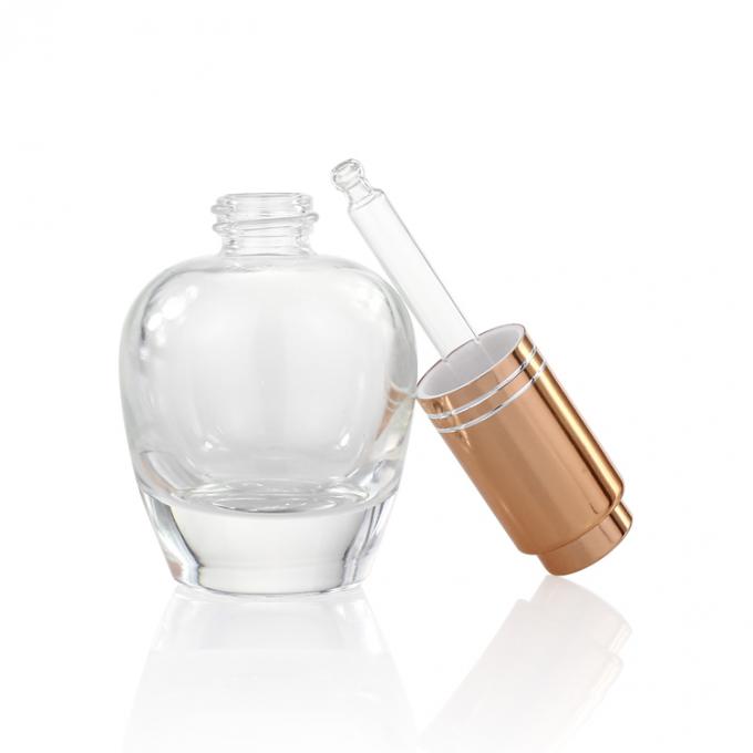 Più nuova progettazione 30ml di Penghuang intorno al fronte di vetro glassato che imbianca la bottiglia del siero con il coperchio di alluminio di lusso