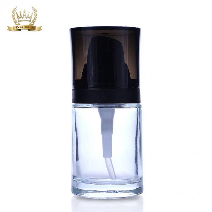 Bottiglia d'imballaggio cosmetica del fondamento del fronte 30ml del vetro trasparente di alta qualità con la pompa
